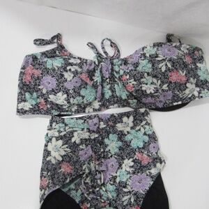 TIme and Tru 2 Piece Bikini Women's 2XL (20W-22W) Adjustable Padded Top